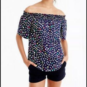 Off the shoulder or wide scoop summer top.